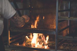 wood fired cooking at The Beacon in Tunbridge Wells